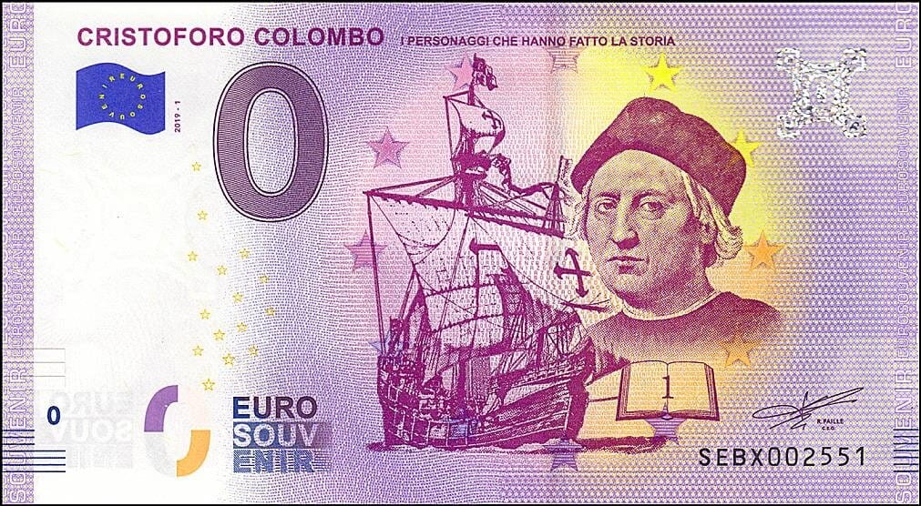 0 euro Cristoforo Colombo 2019.1