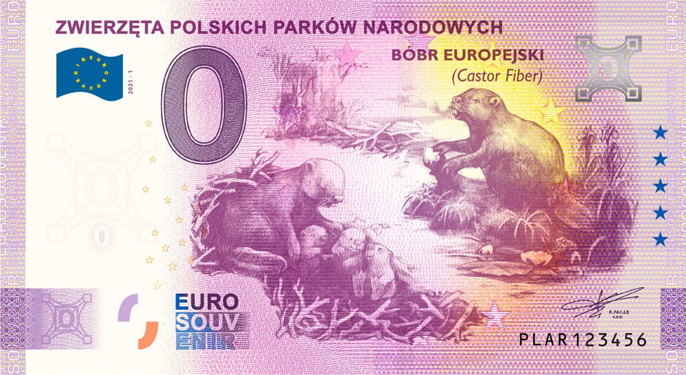 0 euro Polska Zwierzęta - Bóbr 2021.1