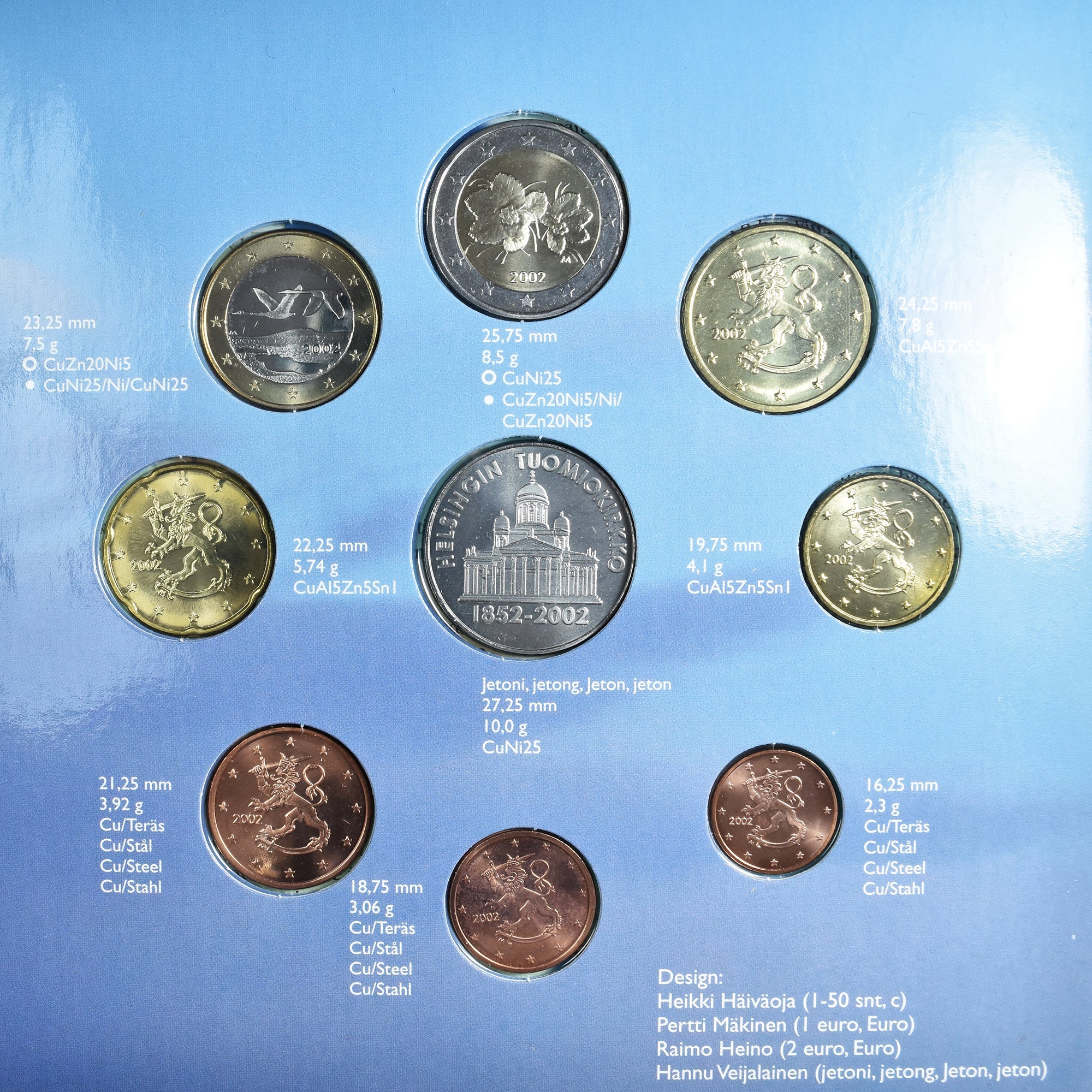 Finlandia, 
  
  1 cent za 2 euro, 
  
  Zestaw Euro - Dom von Helsinki