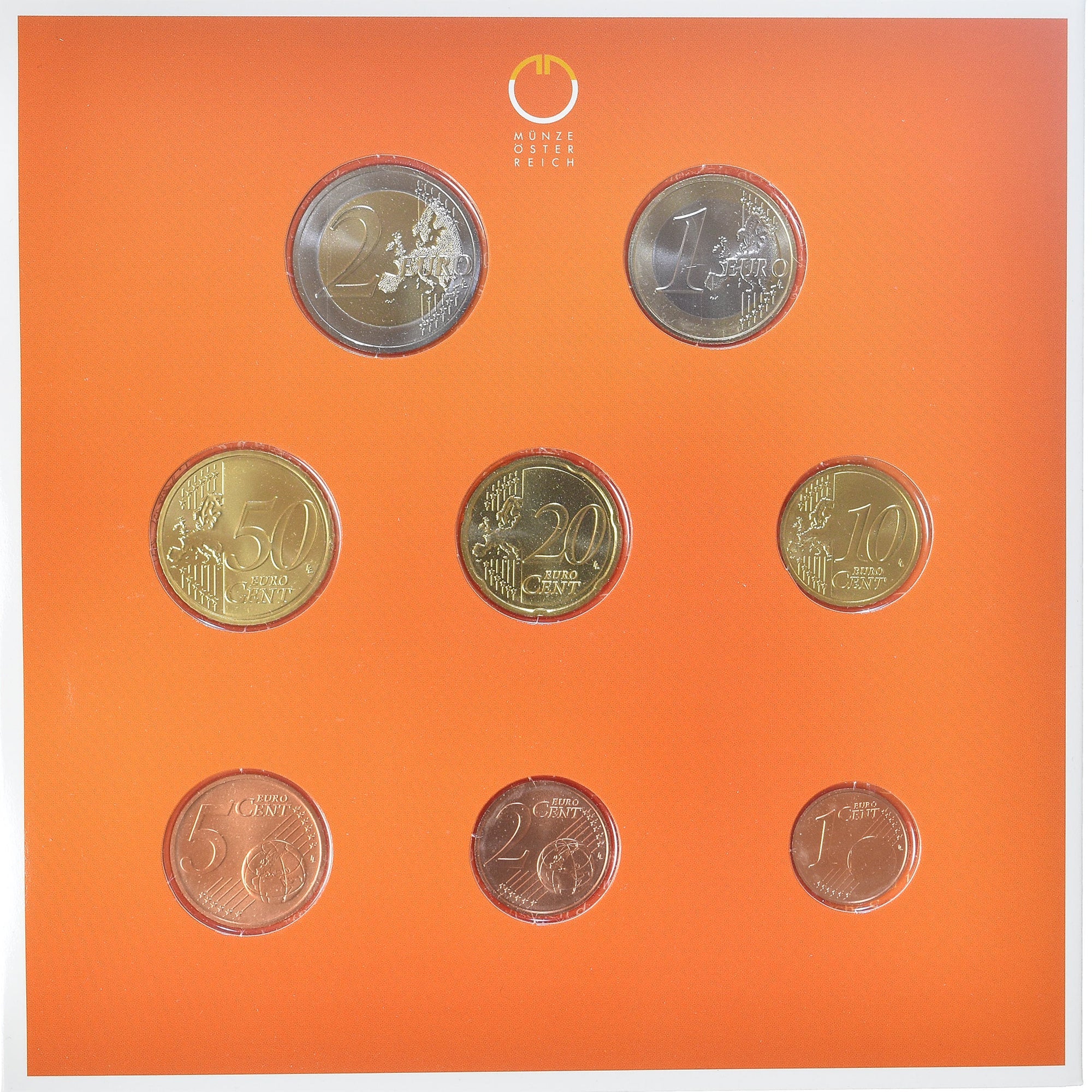 Österreich, 
  
  Setze 1 ct. - 2 euro, 
  
  2008