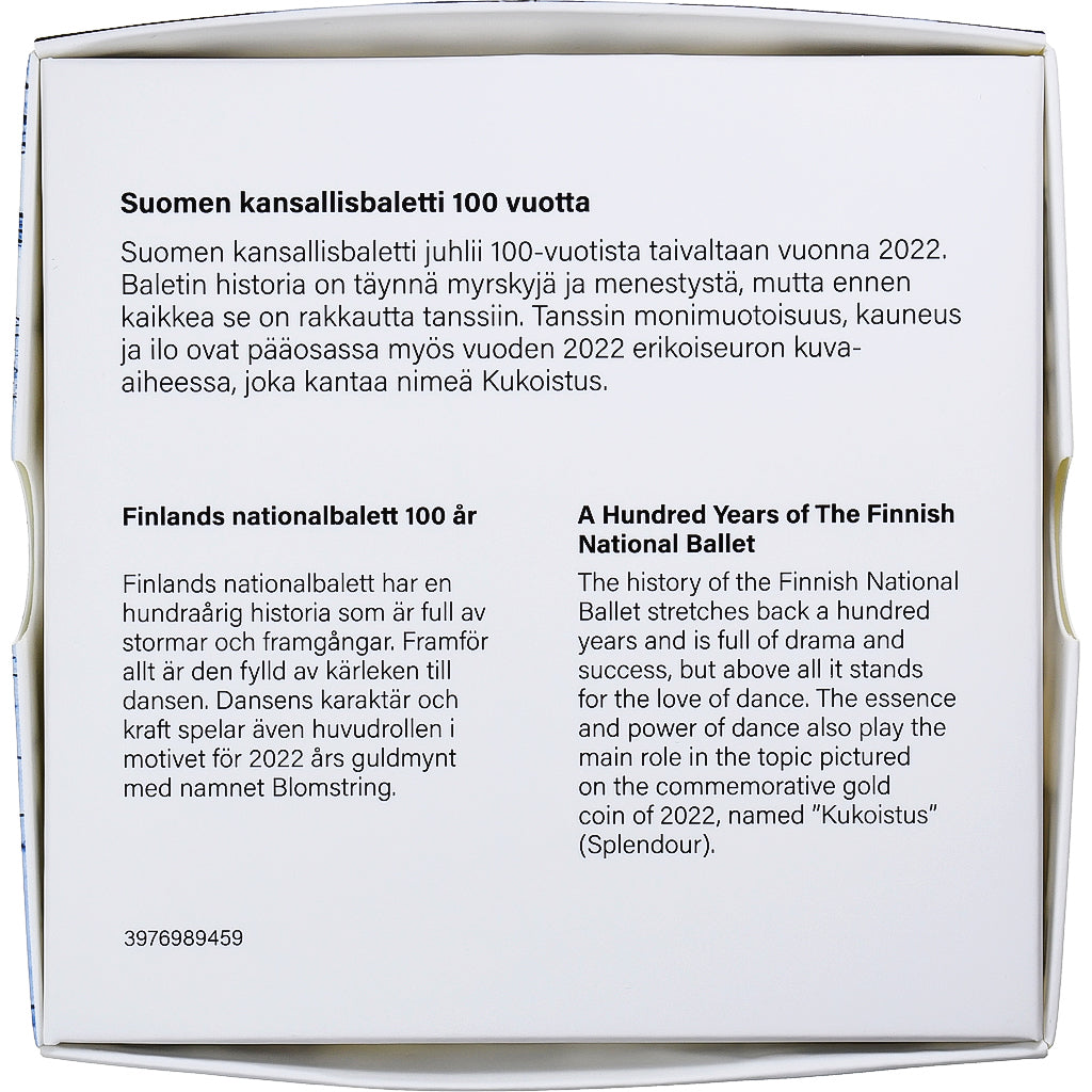Finlandia, 
  
  2 euro, 
  
  100 Jahre Nationalballett