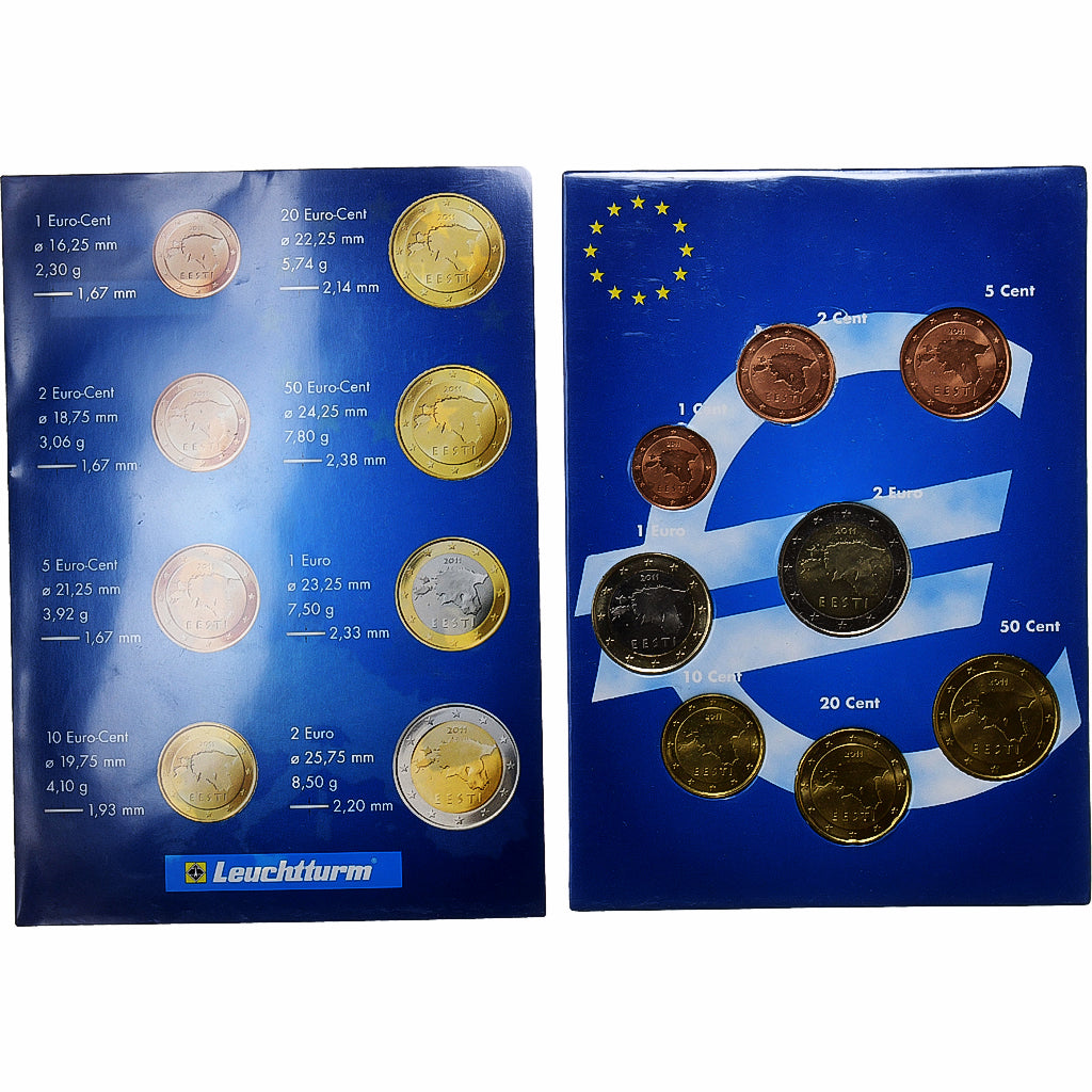 Estland, 
  
  Setze 1 ct. - 2 euro, 
  
  2002