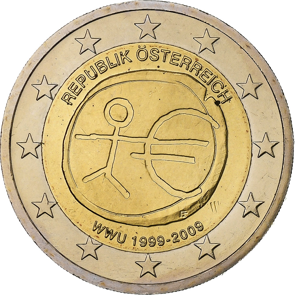 Österreich, 
  
  2 euro, 
  
  Unia Gospodarcza i Monetarna