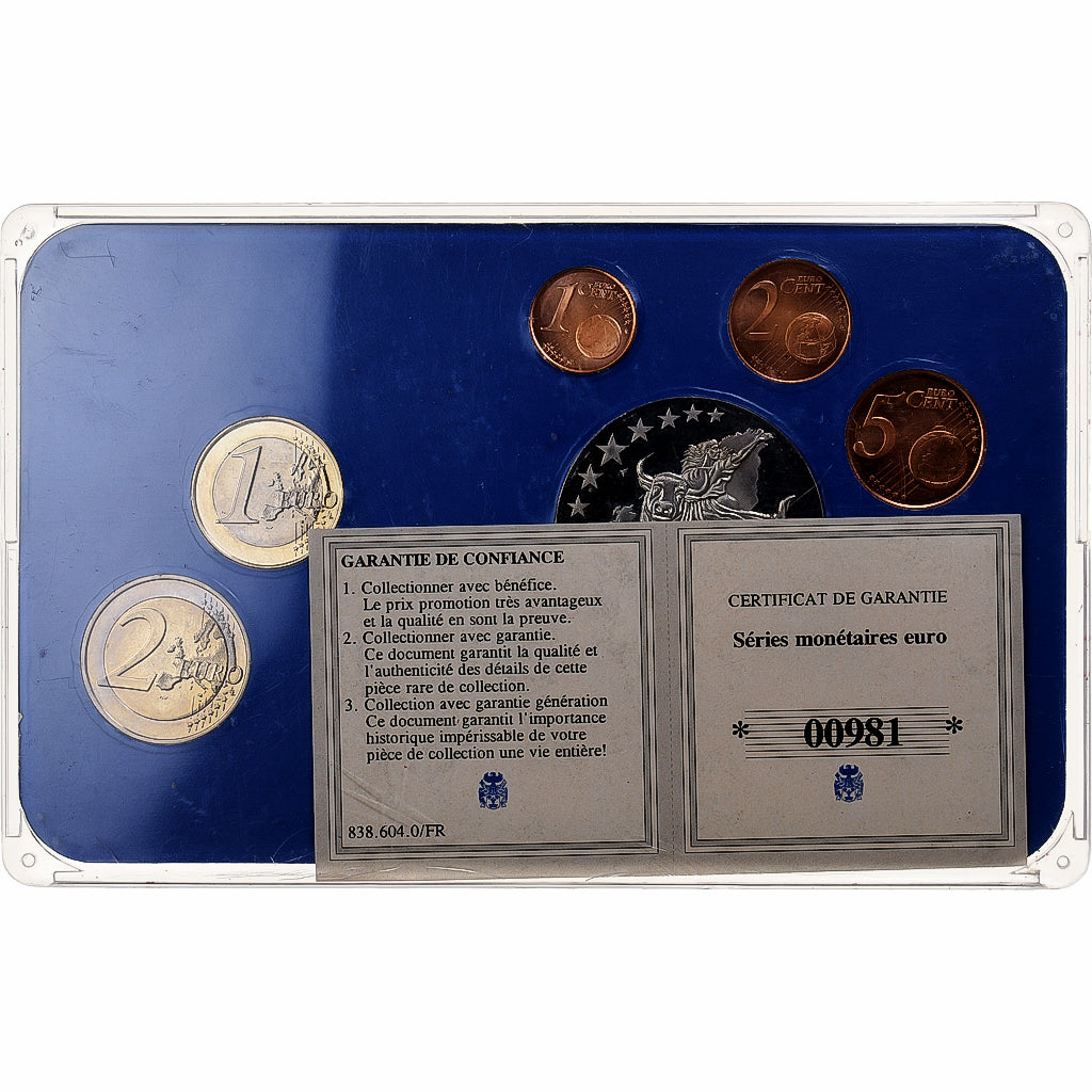 Zypern, 
  
  Setze 1 ct. - 2 Euro + europäische Münze, 
  
  2008