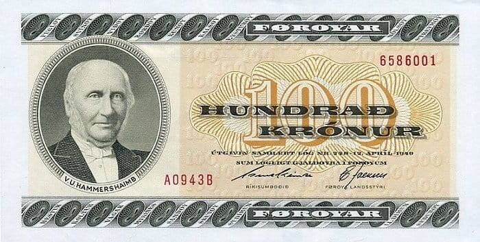 Wyspy Owcze 100 kroner Góry 1994 P-21f