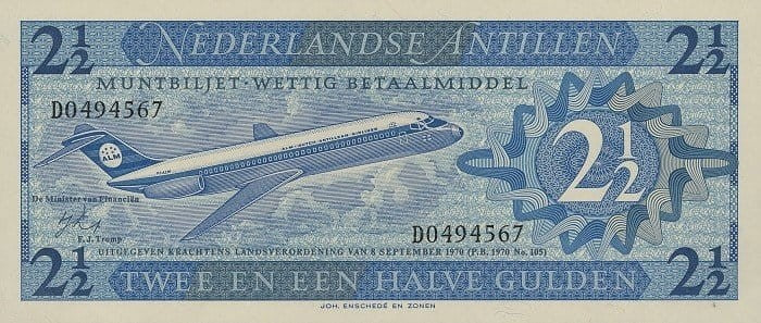 Antyle Holenderskie 2 i 1/2 g Samolot 1970 P-21a