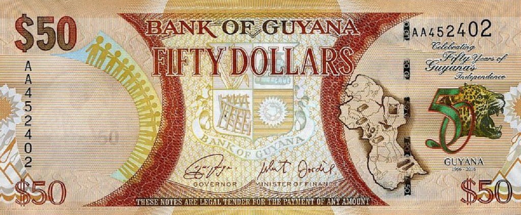 Gujana 50 $ 50-lecie Niepodległości 2016 P-41