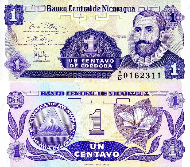 Nikaragua 1 centavo 1991 P-167