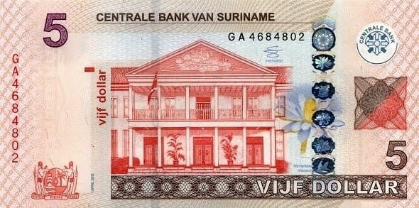 Surinam 5 $ Willa 2012 P-162