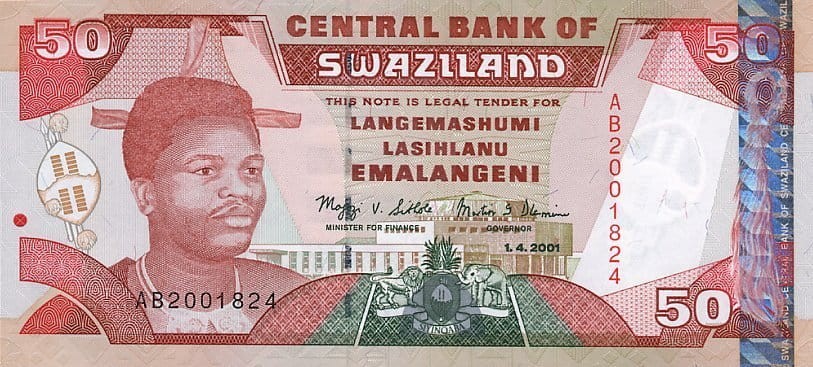 Swaziland 50 emalangeni Budynek 2001 P-31