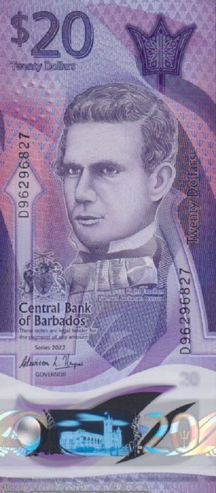 Barbados 20$ Parlament 2022 P-83