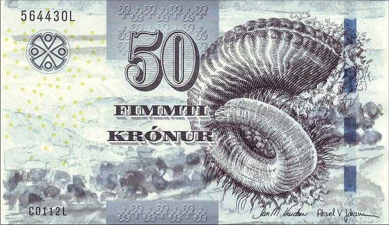 Wyspy Owcze 50 kroner Muszla 2011 P-29