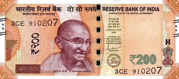 Indie 200 rupii Sarnath Muzeum 2022 P-113