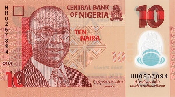 Nigeria 10 naira Kobiety z misami 2024 P-39n