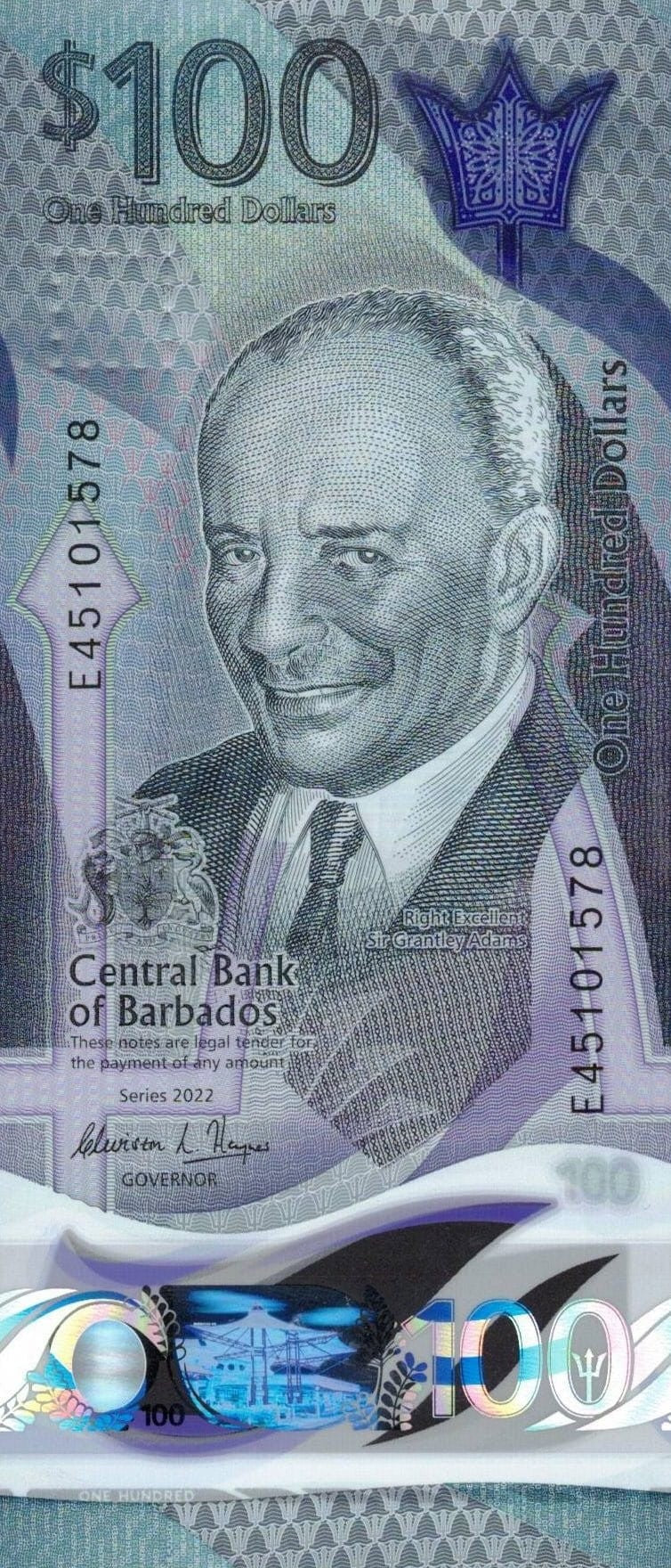 Barbados 100$ Lotnisko 2022 P-85