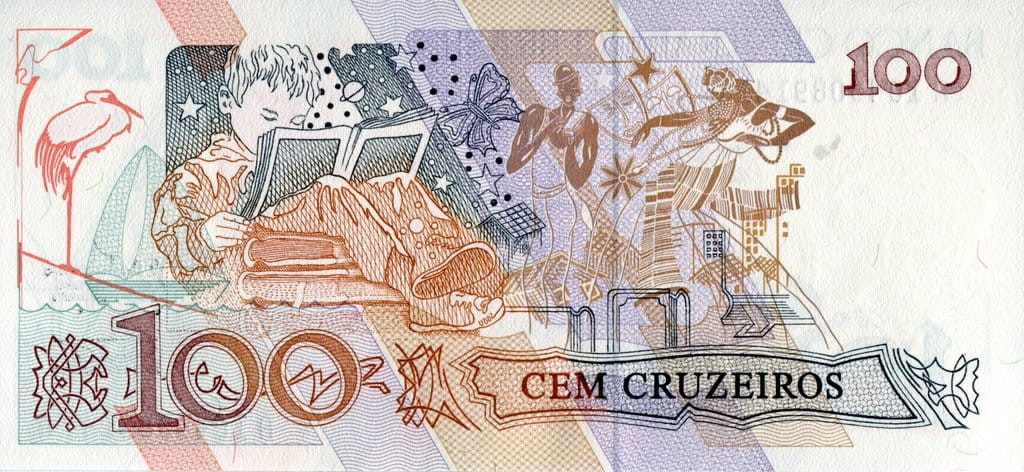 Brazylia 100 cruzeiros Czytanie 1990 P-228