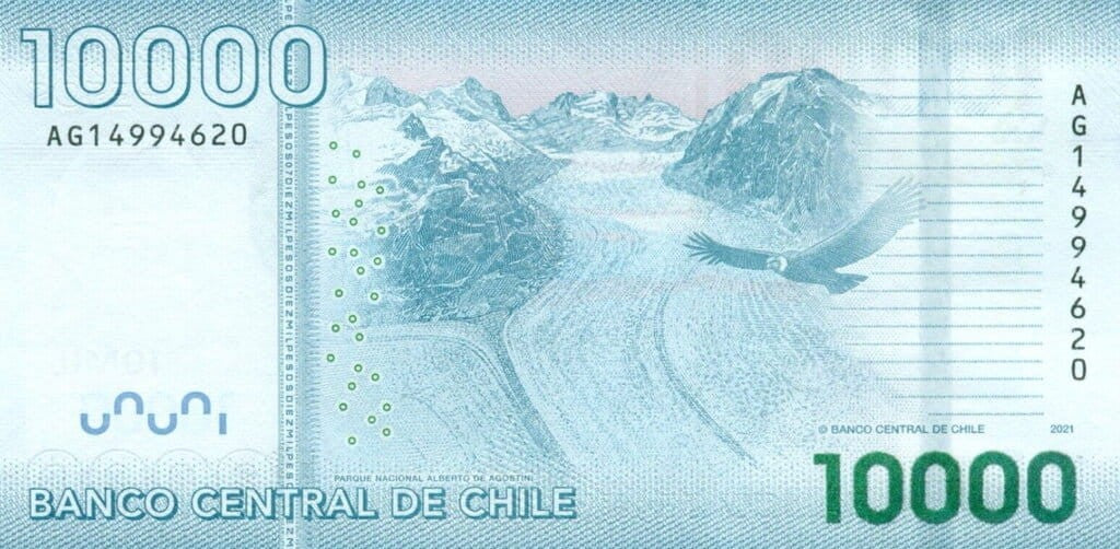 Chile 10 000 peso Kondor 2021 P-164k