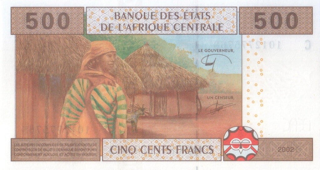 Czad Afryka środkowa 500 fr Wioska 2018+ P-606Ce