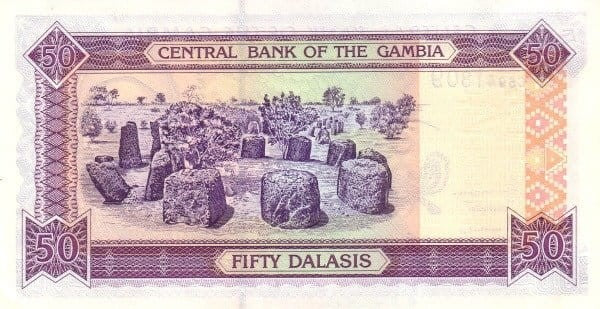 Gambia 50 Dalasi Ptak Dudek 2005 P-23c