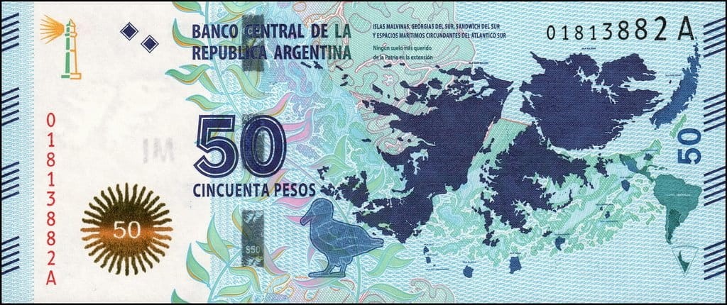 Argentyna 50 peso Gauczo/ Malwiny 2015 P-362