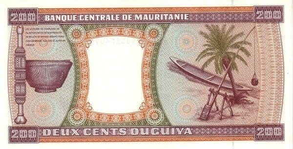 Mauretania 200 Ouguiya Łódka 2002 P-5j