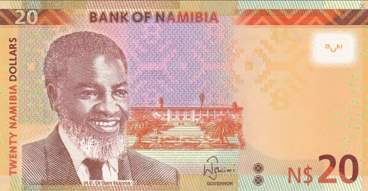 Namibia 20 dolarów Bawolec rudy 2022 P-17c