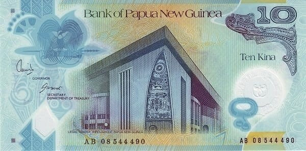 Papua Nowa Gwinea 10 Kina Rękodzieło 2008 P-30a
