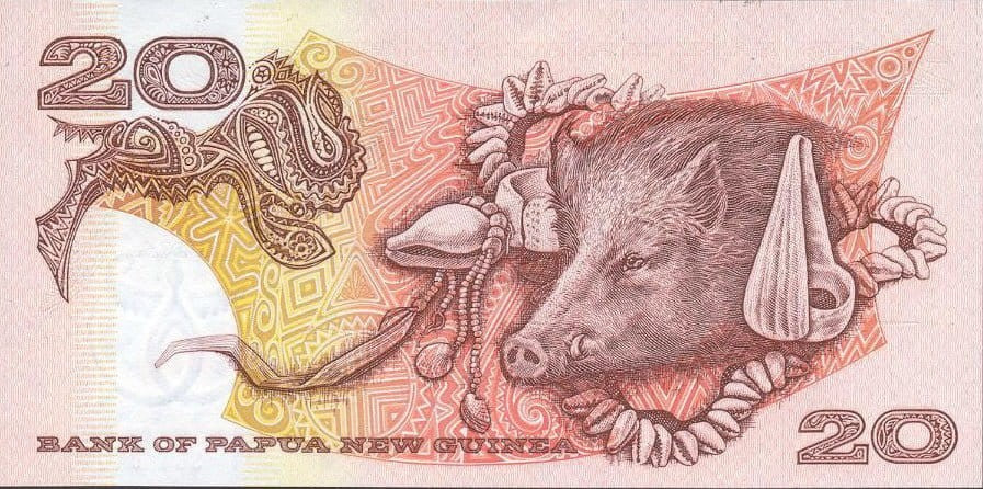 Papua Nowa Gwinea 20 Kina Dzik 1998 P-10c