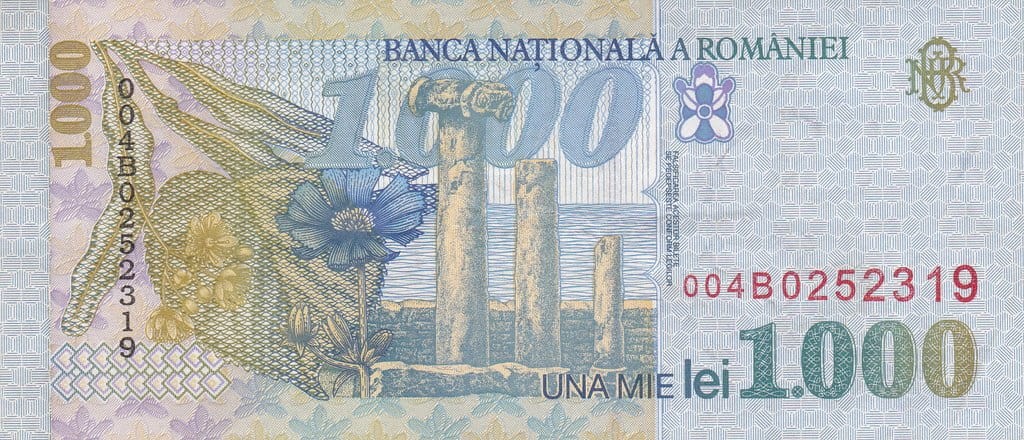 Rumunia 1000 leu M. Eminescu 1998 P-106