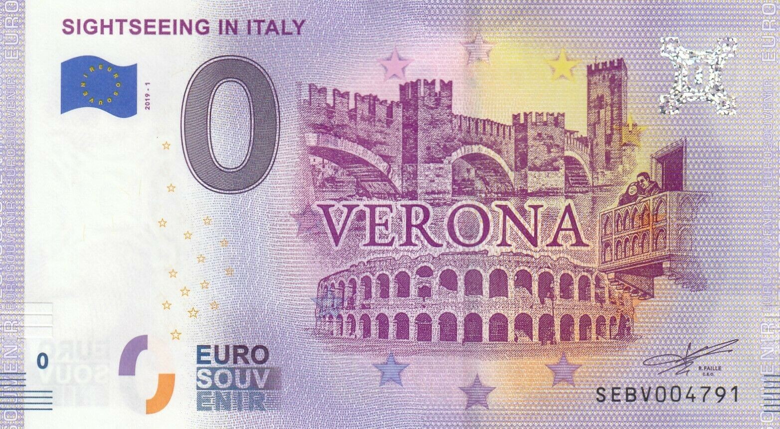 UE 0 euro Sightseeing in Italy 2019.1