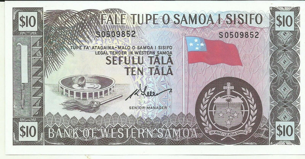 Samoa Zachodnie 10 tala Bananowce 1967 P-18a S