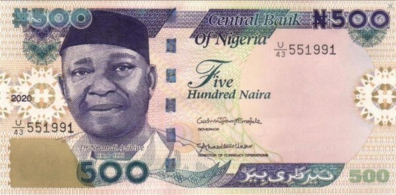 Nigeria 500 naira Platforma wiertnicza 2020 P-30t