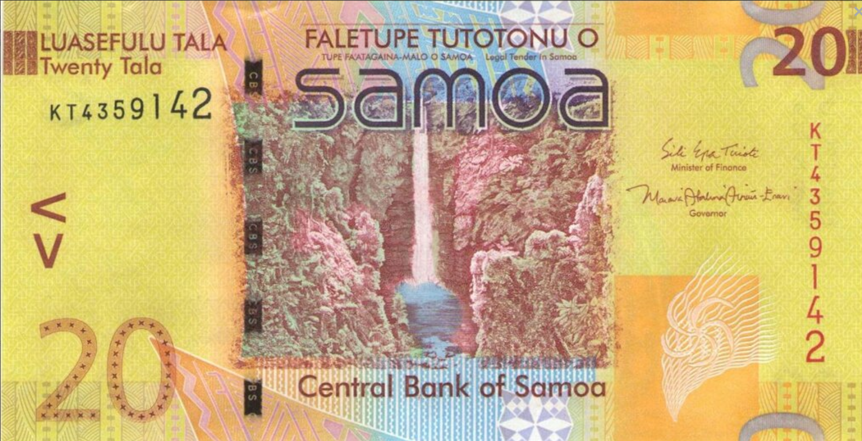 Samoa 20 tala Ptak 2017 P-40c