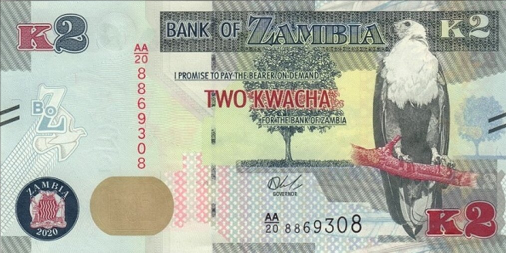 Zambia 2 kwacha Antylopa 2020 P-56c