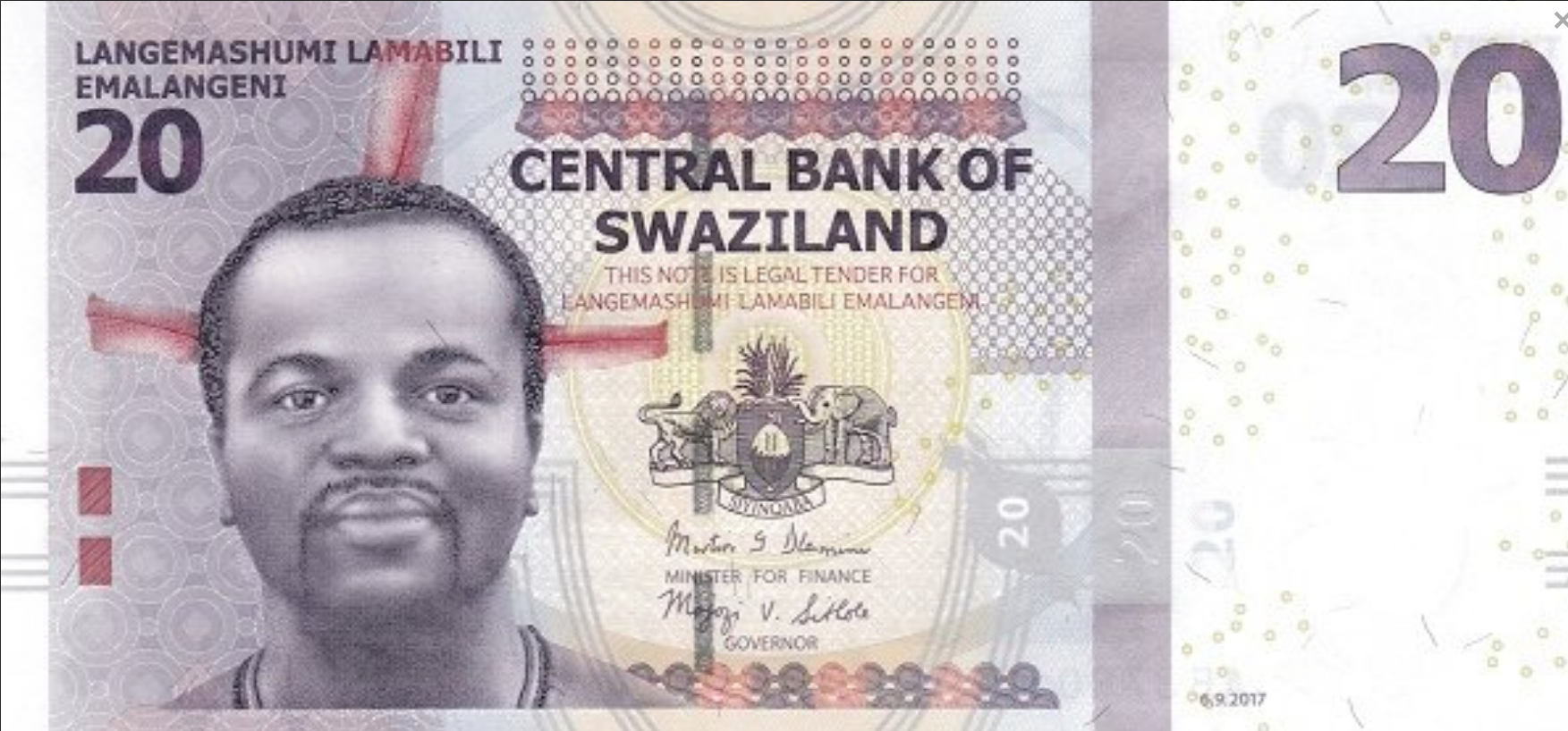Swaziland 20 emalangeni Wół 2017 P-37c