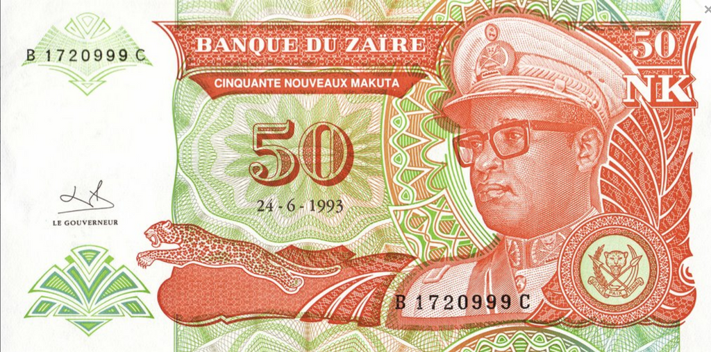 Zair 50 Nowa Likuta Generał 1993 P-51