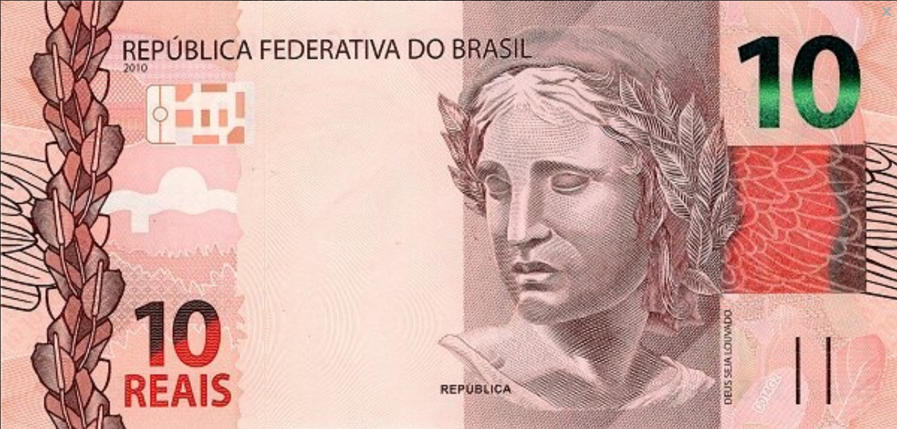 Brazylia 10 reali Papuga Arara 2010 P-254e