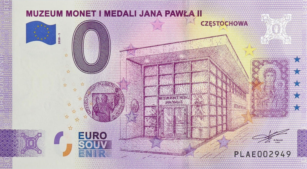 0 euro Polska Muzeum Monet I Medali Jana Pawła II 2020.1
