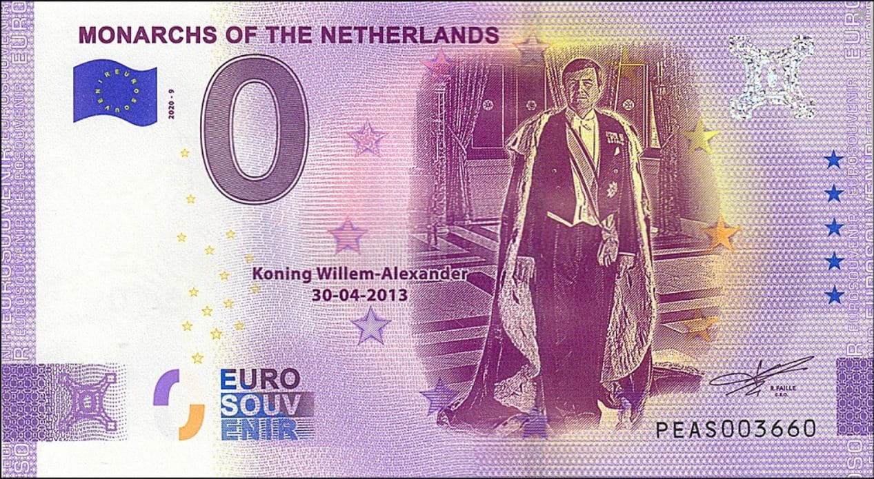 0 euro Monarchs of the Netherlands 2020.9