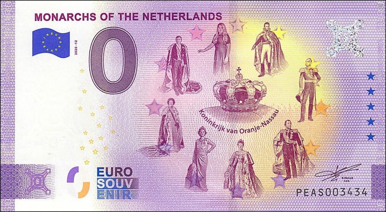 0 euro Monarchs of the Netherlands 2020.12