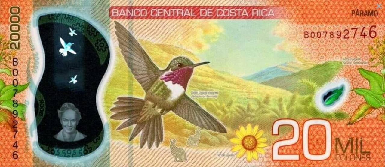 Kostaryka 20 000 colones Koliber 2018 P-284a