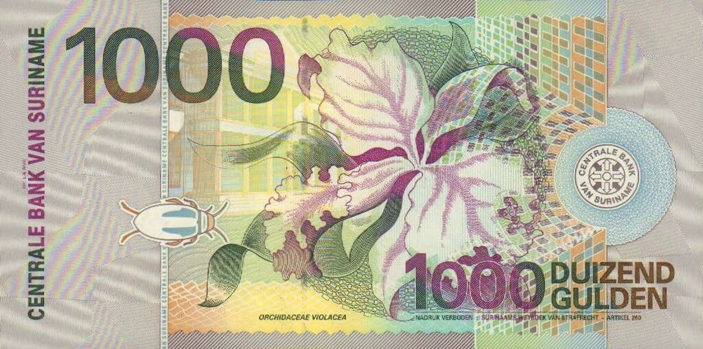 Surinam 1000 guldenów Ptak 2000 P-151