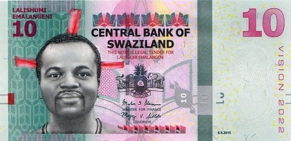 Swaziland 10 emalangeni Tańce 2015 P-41