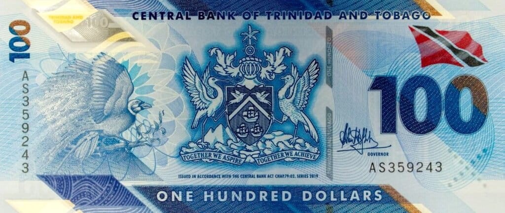 Trynidad i Tobago 100$ Rajski ptak 2019 P-65