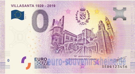 UE 0 euro Villasanta 1929- 2019.1