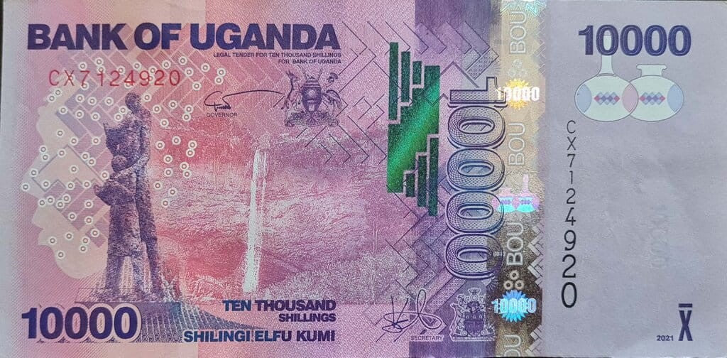 Uganda 10 000 szylingów Banany 2021 P-52g