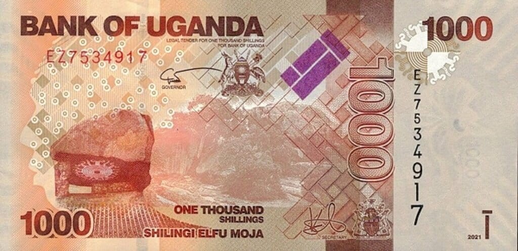 Uganda 1000 szylingów Antylopy 2021 P-49f