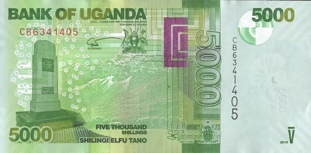 Uganda 5000 szylingów Gniazdo  2019 P-51f