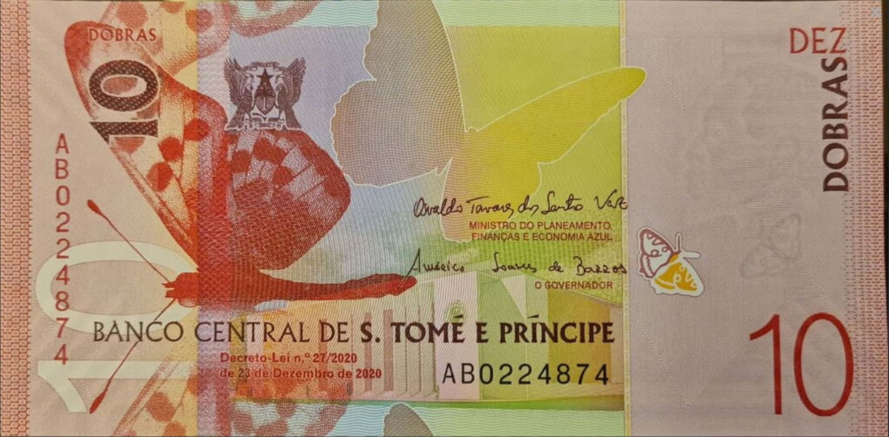 Wyspy Świętego Tomasza 10 dobras Prinia 2020 P-77